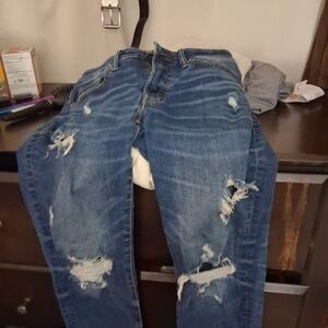 American Eagle Outfitters Blue Distressed Men Jeans
